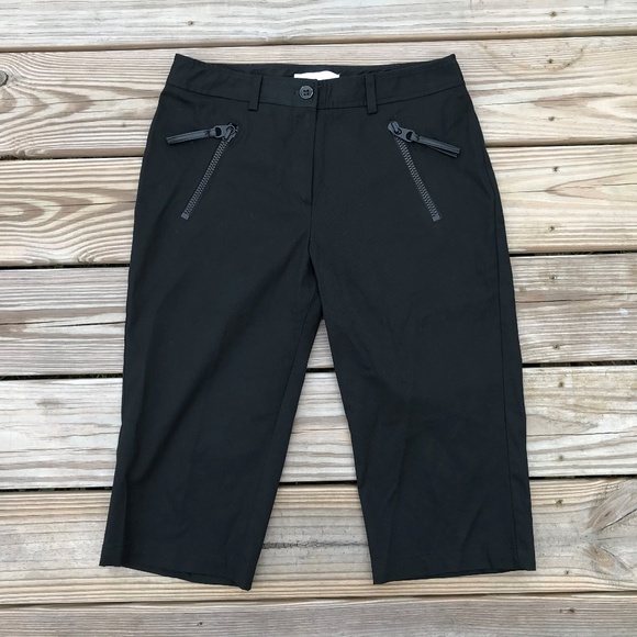 Margaret M Women Capri Short Pant Black Size 4 - Picture 1 of 8